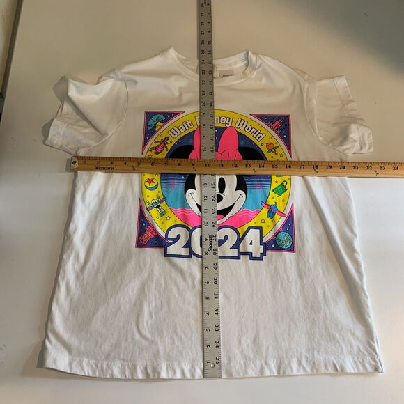 Walt Disney World T Shirt Womens S Small White Minnie Mouse 2024 Short Sleeve - Picture 6 of 9